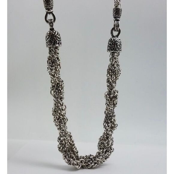 Brighton Silver Tone Multi Twisted Chain 21.5” - Picture 3 of 5